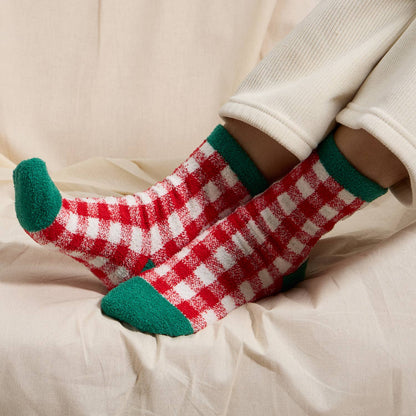 Christmas Fuzzy Socks Assorted Pack of 4: Assorted / One / 4DS98001