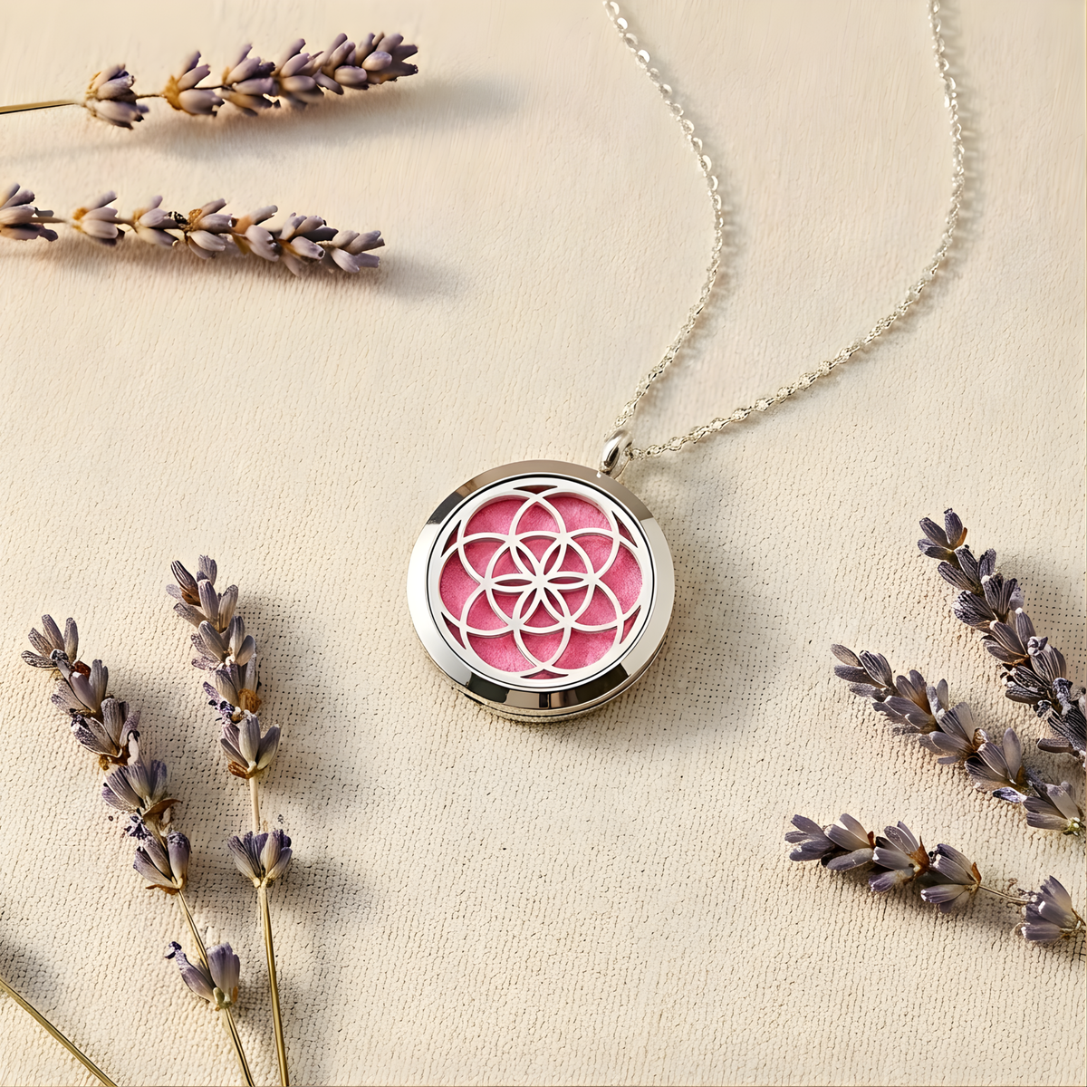 Flower of Life Essential Oil Diffuser Necklace