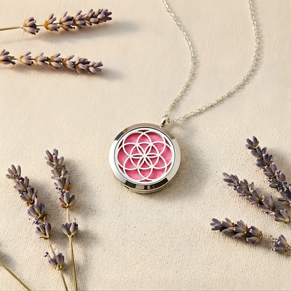 Flower of Life Essential Oil Diffuser Necklace