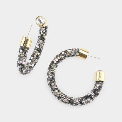 Rhinestone Pave Hoop Earrings
: Rdmt
