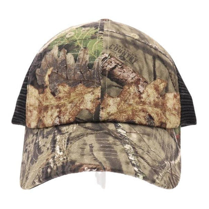 C.C MOSSY OAK Mini Break-Up Camouflage Mesh Back Ball Cap BA936: Mossy Oak Mini Break Up