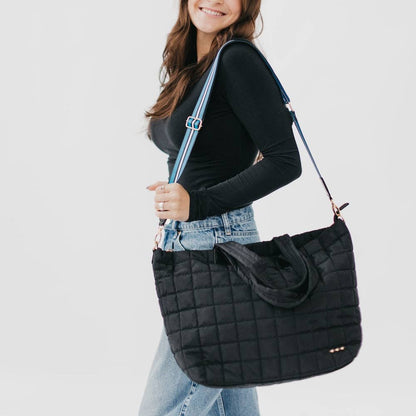 Day Dreamer Quilted Tote Bag Wholesale: Black