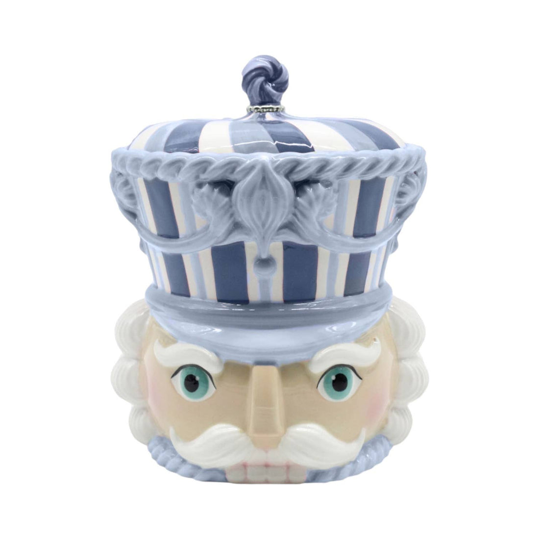 10in Blue Nutcracker Cookie Jar STUNNING