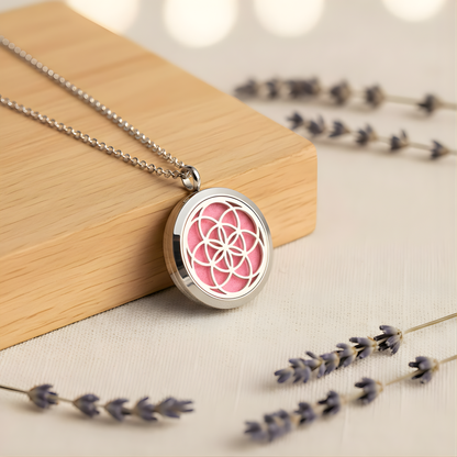 Flower of Life Essential Oil Diffuser Necklace