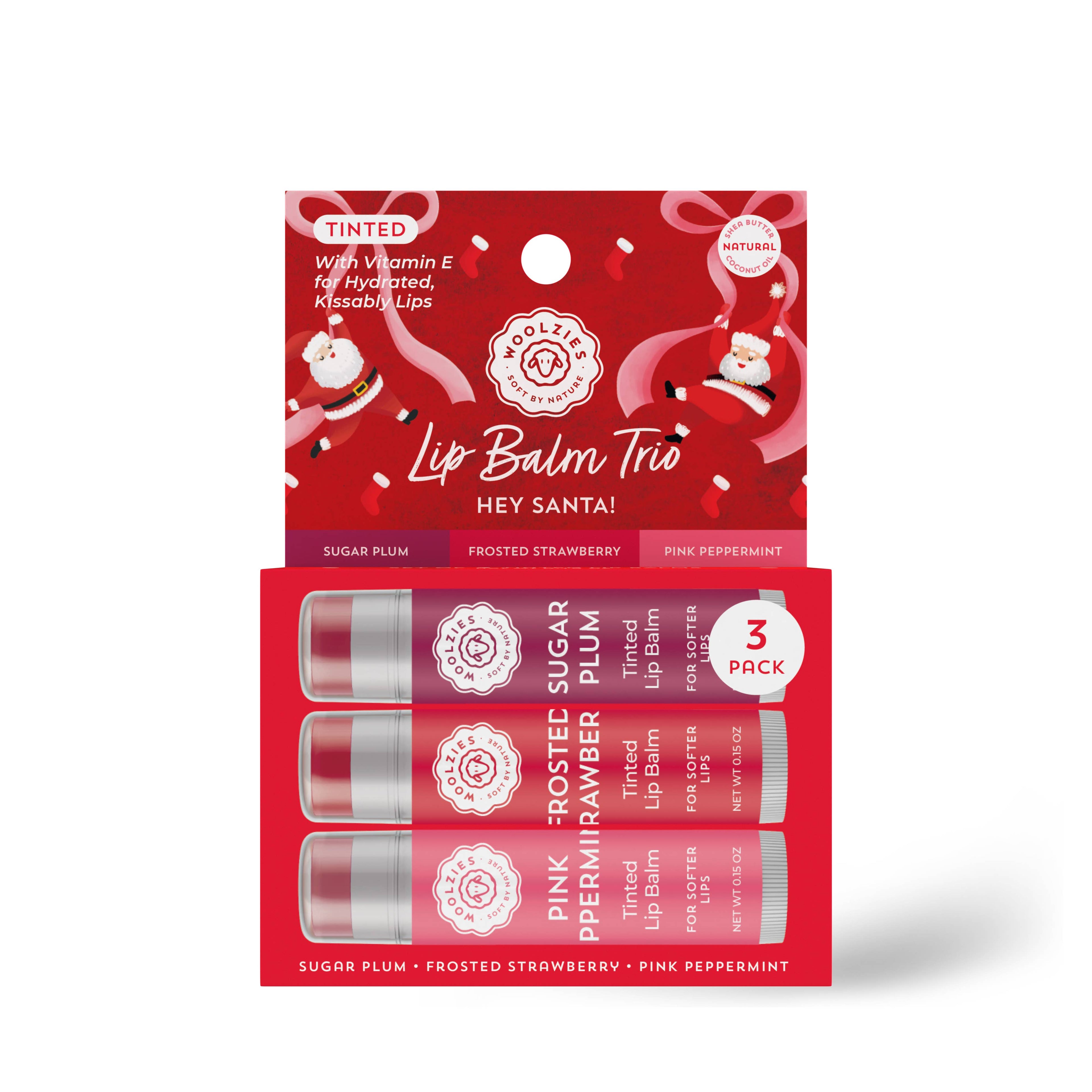 Tinted Shea Butter Lip Balm Trio – Hey Santa!