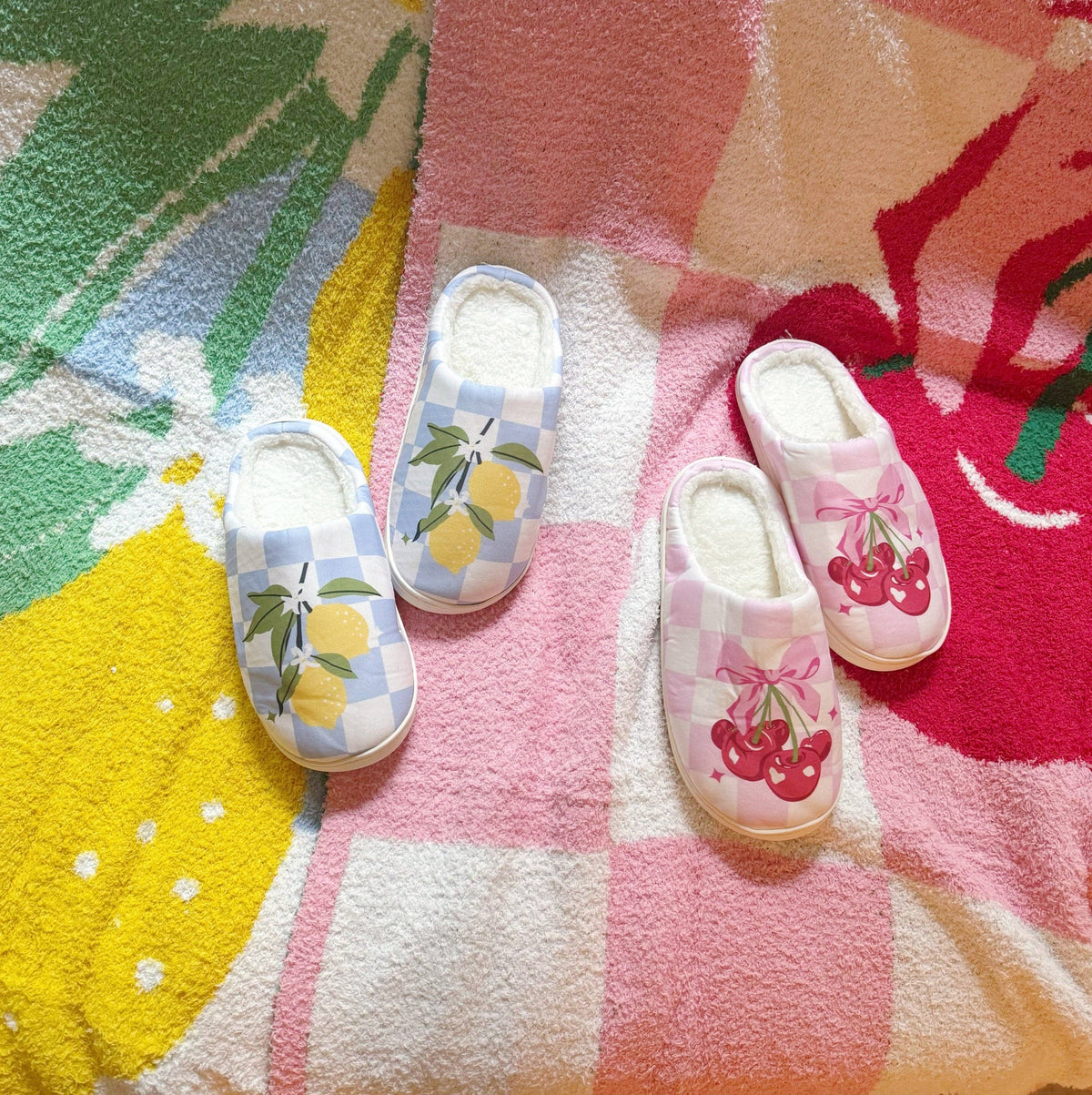 Cherry Bow Check Blanket – Soft &amp; Sweet Throw