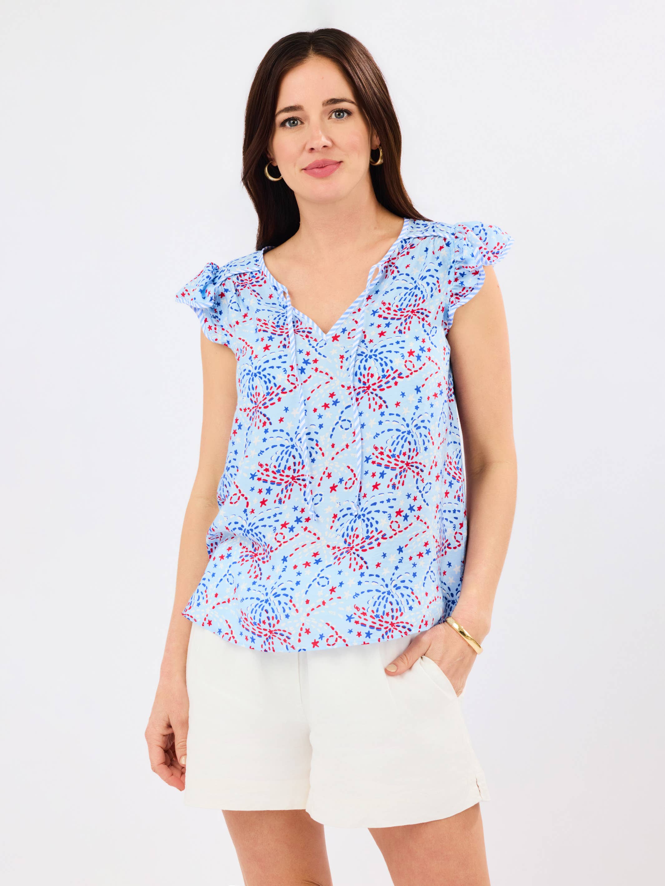 Lydia Top by Mary Square| Star Spangled Blue