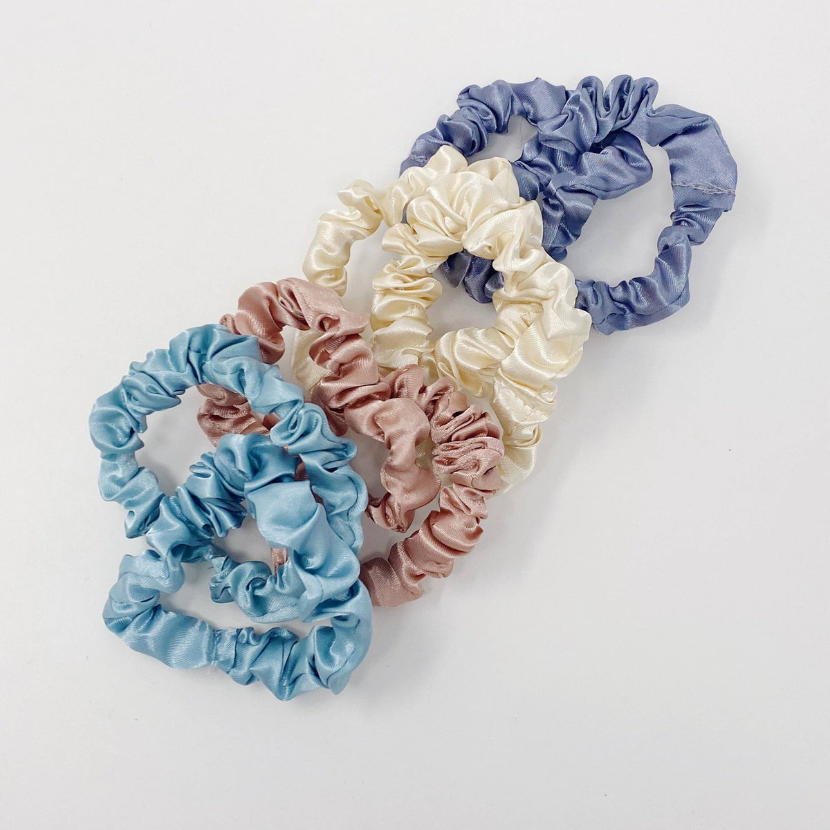 Satin Self Care Scrunch Set Of 8: Earthy Calm