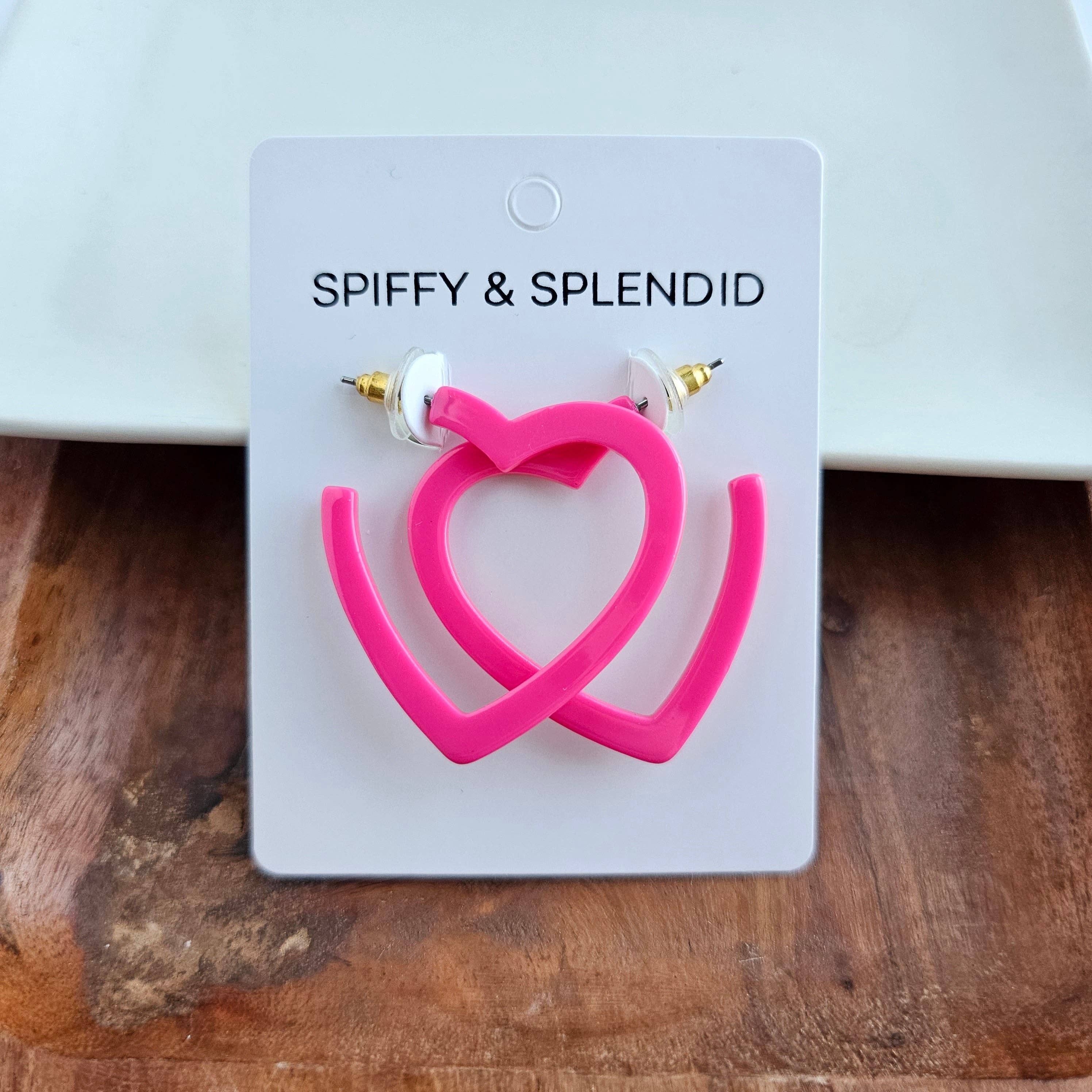 Heart Hoops - Ultra Pink // Jewelry, Earrings, Valentine&