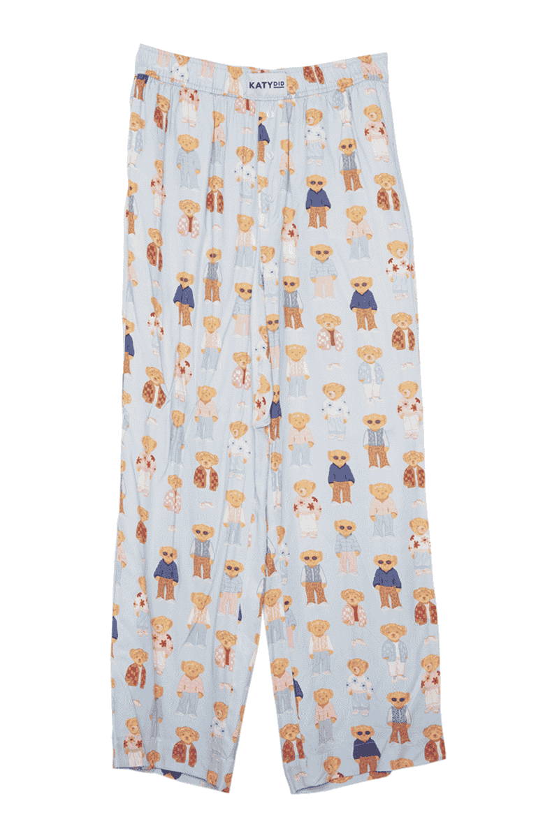 Teddy Bears Boxer Pants Women: Light Blue KATYDID