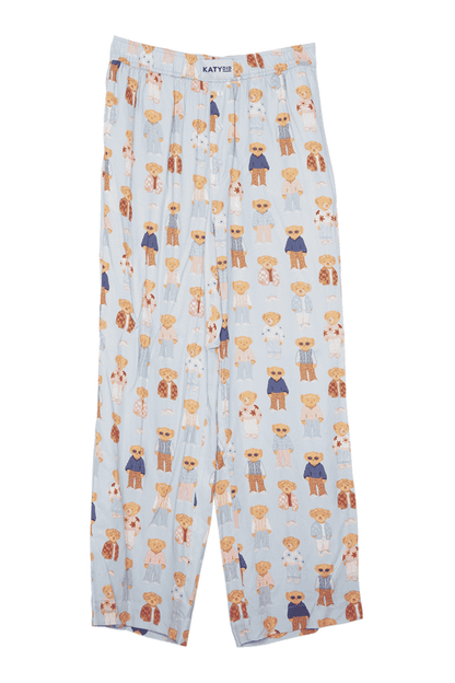 Teddy Bears Boxer Pants Women: Light Blue KATYDID
