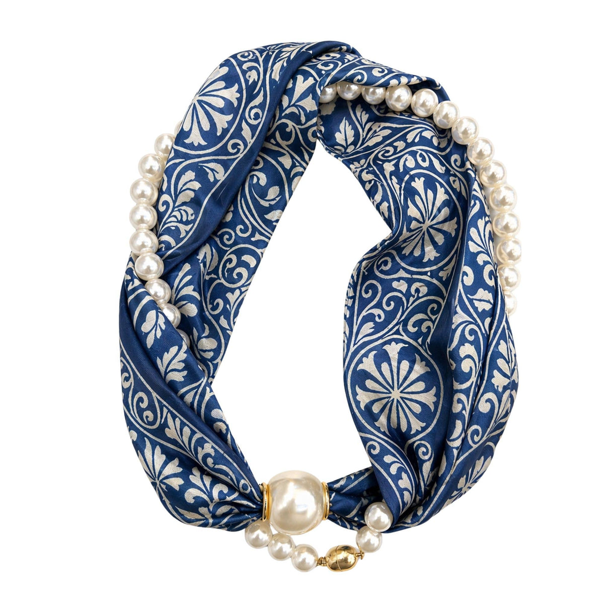 Luxe Pearl Scarf Necklace: AL