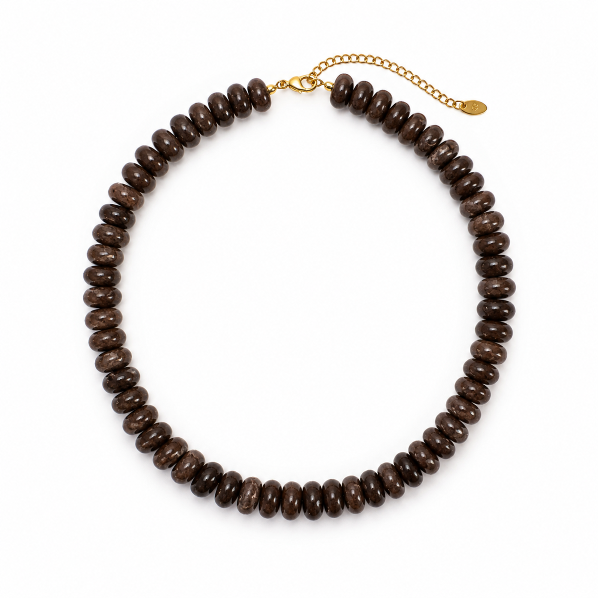 Ellison+Young Modern Resin Beaded Statement Necklace: Indigo Swirl