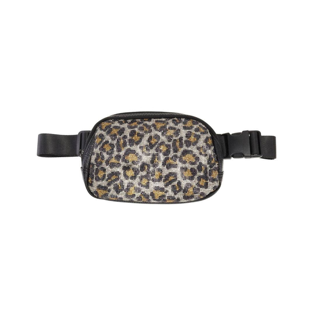 Animal Print Rhinestone Women&