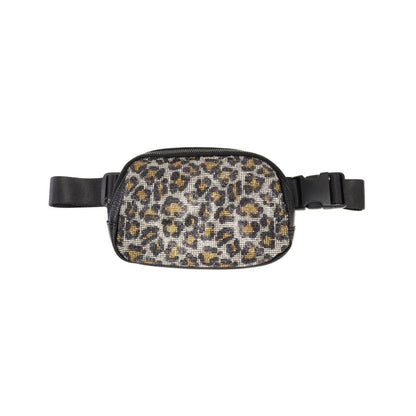 Animal Print Rhinestone Women&