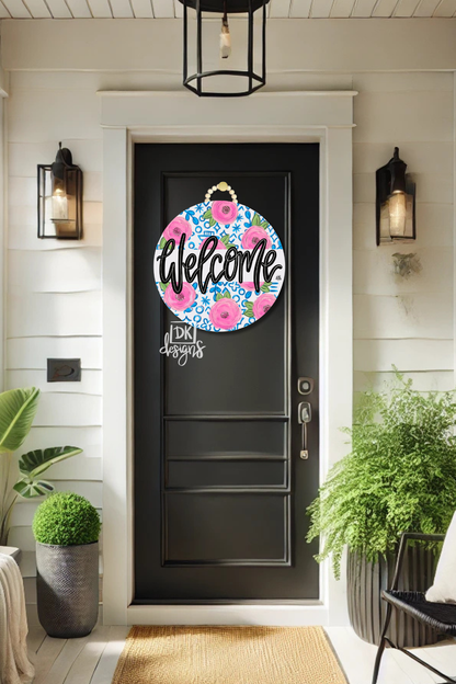 DK Chinoiserie Large Hanger: Welcome