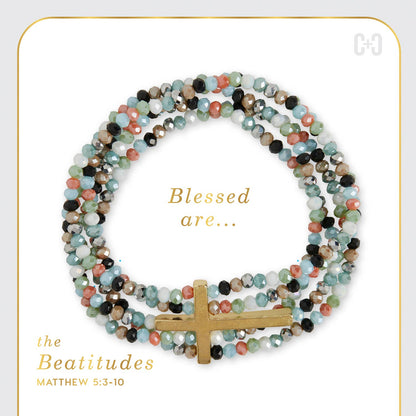 Beaditudes Cross Bracelet: Silver