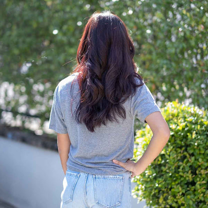 Howdy V-Neck T-Shirt   Gray/White/Maroon   -Asst.: Small