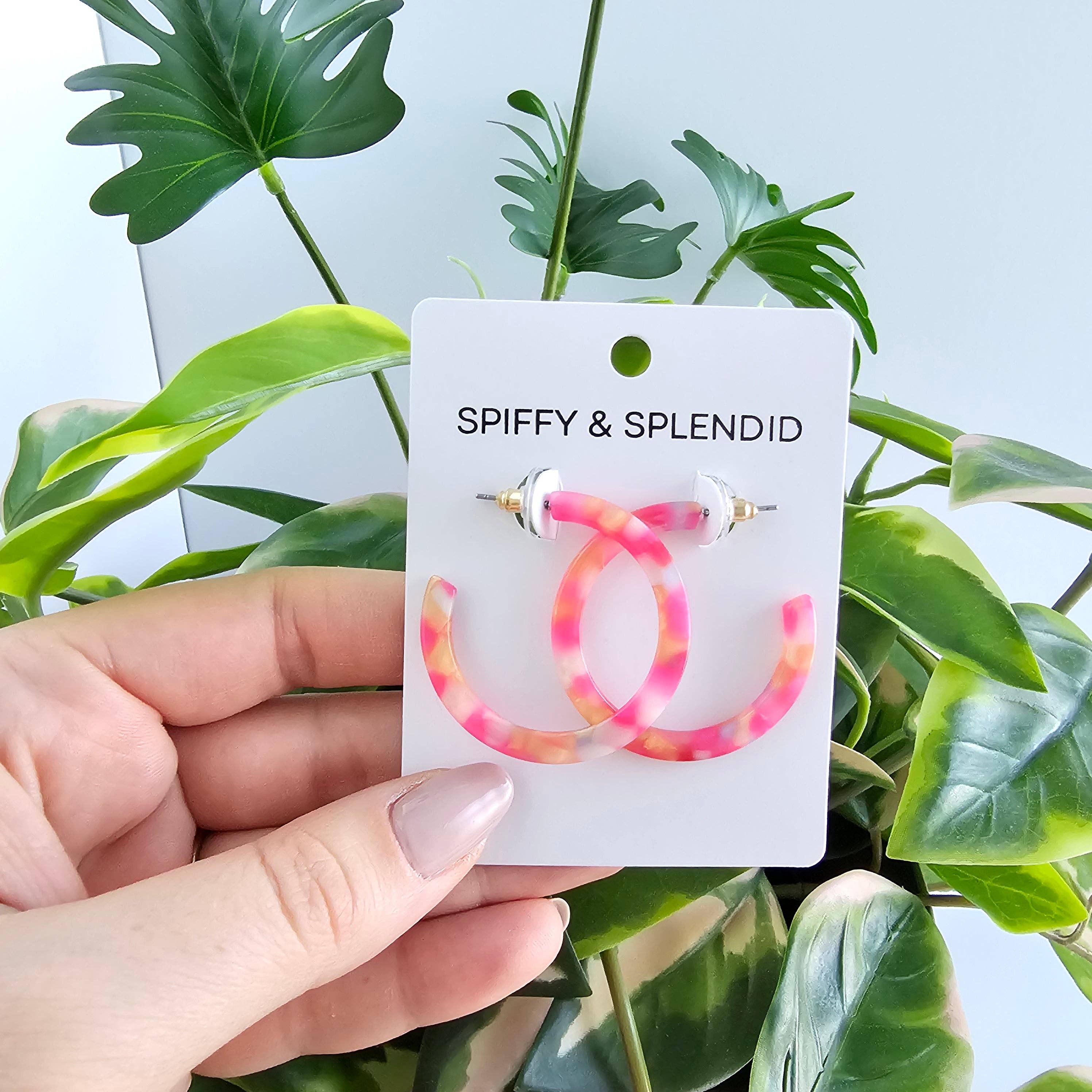 Camy Hoops - Tropical Pink // Earrings, Jewelry, Gifts