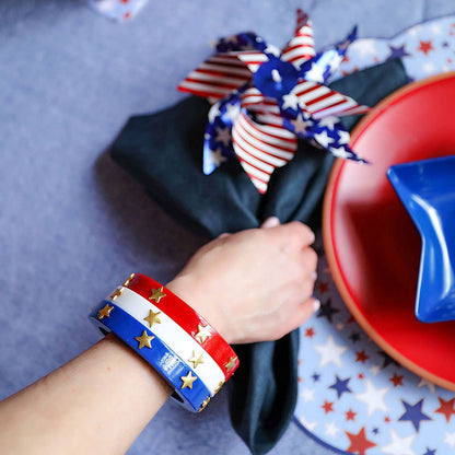 Liberty Star Resin Bangle: White