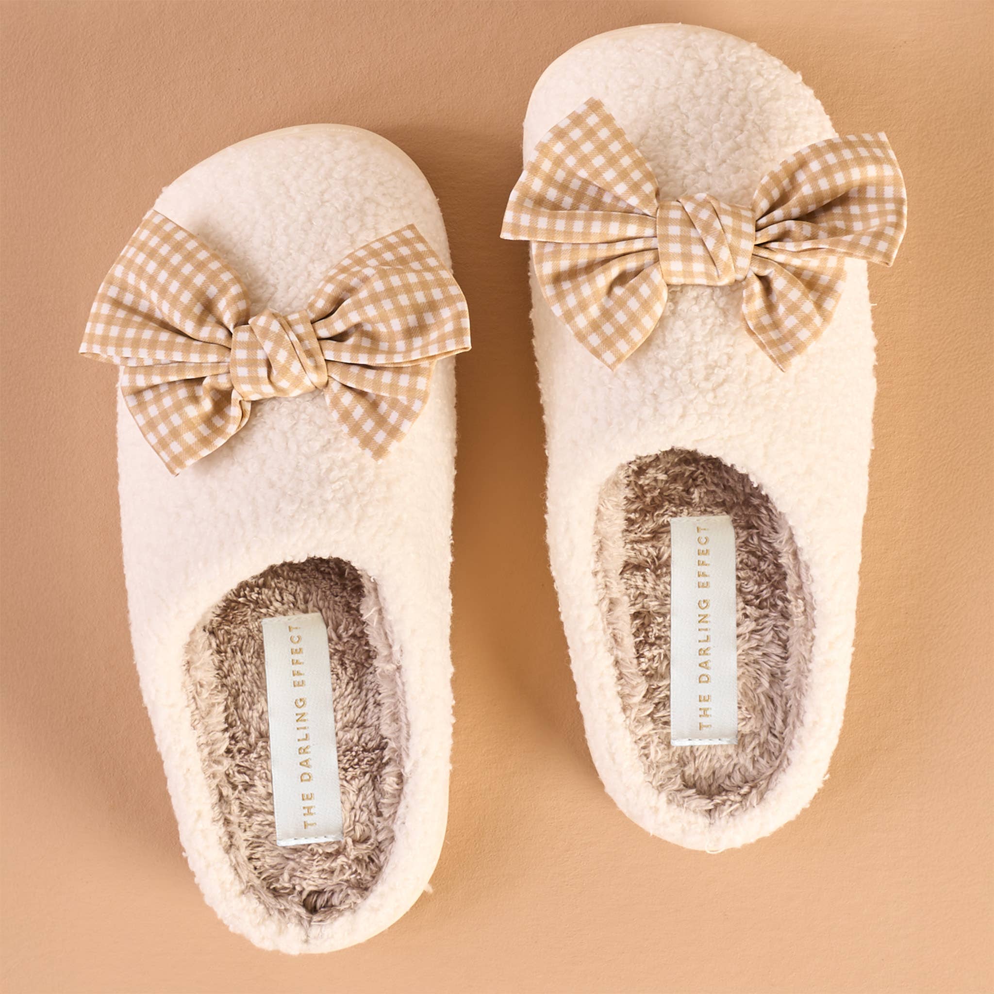 Fuzzy Slippers-Betty Bow Maple Gingham (Mixed 2 S/M + 2 M/L)