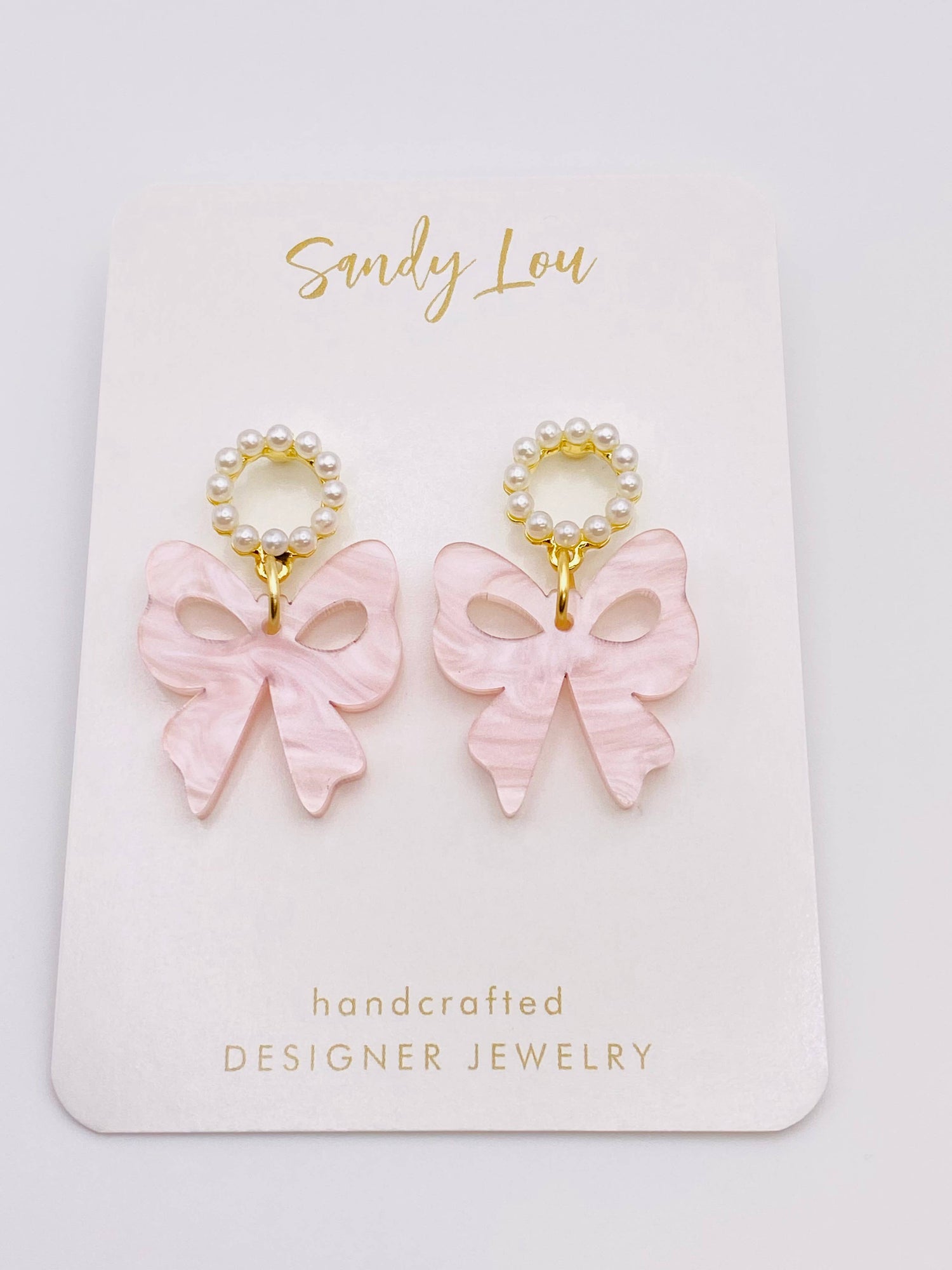 EASTER PEARL WITH BOWS EARRINGS  