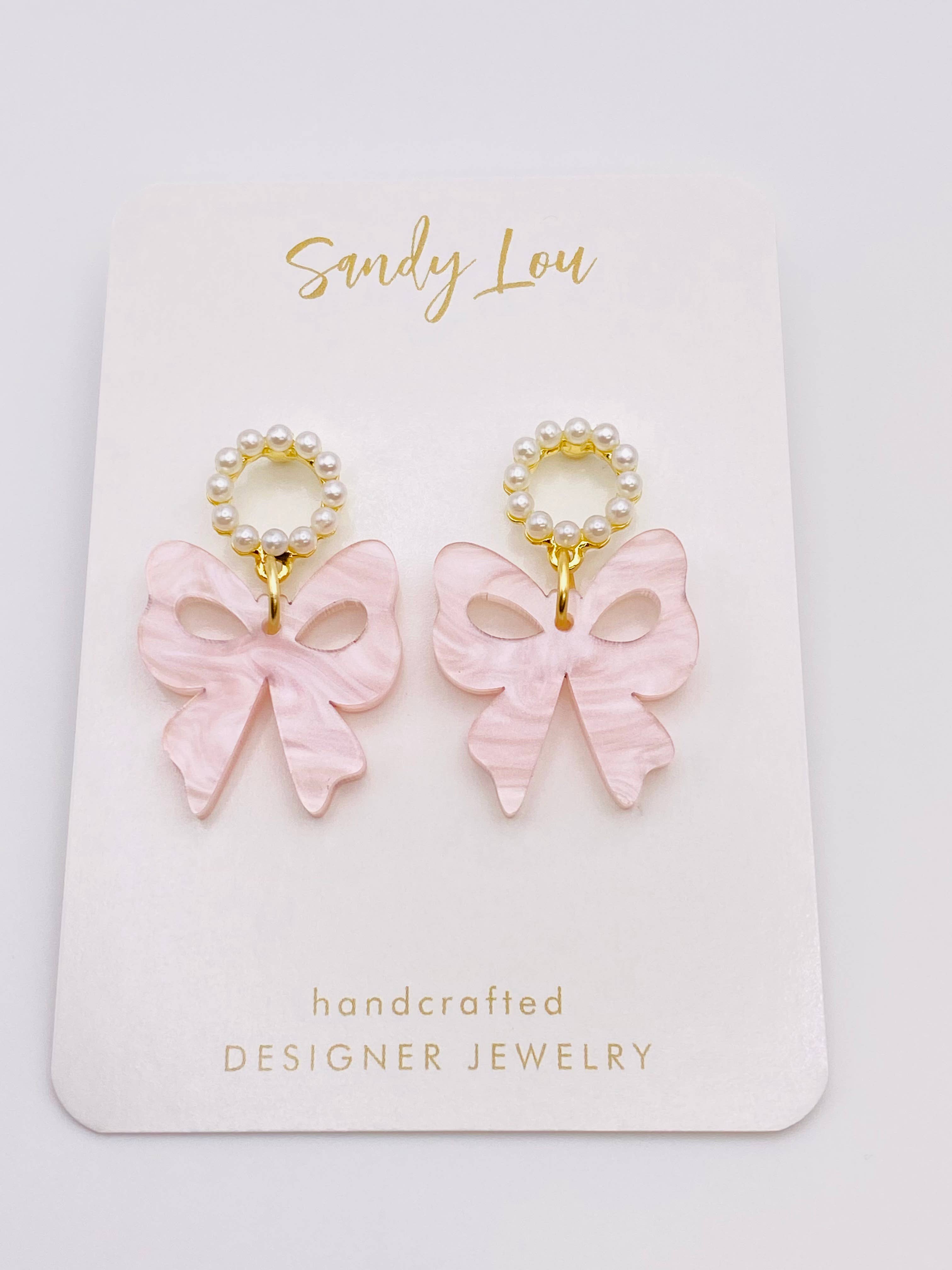 EASTER PEARL WITH BOWS EARRINGS  