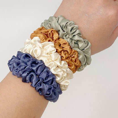 Satin Self Care Scrunch Set Of 8: Earthy Calm