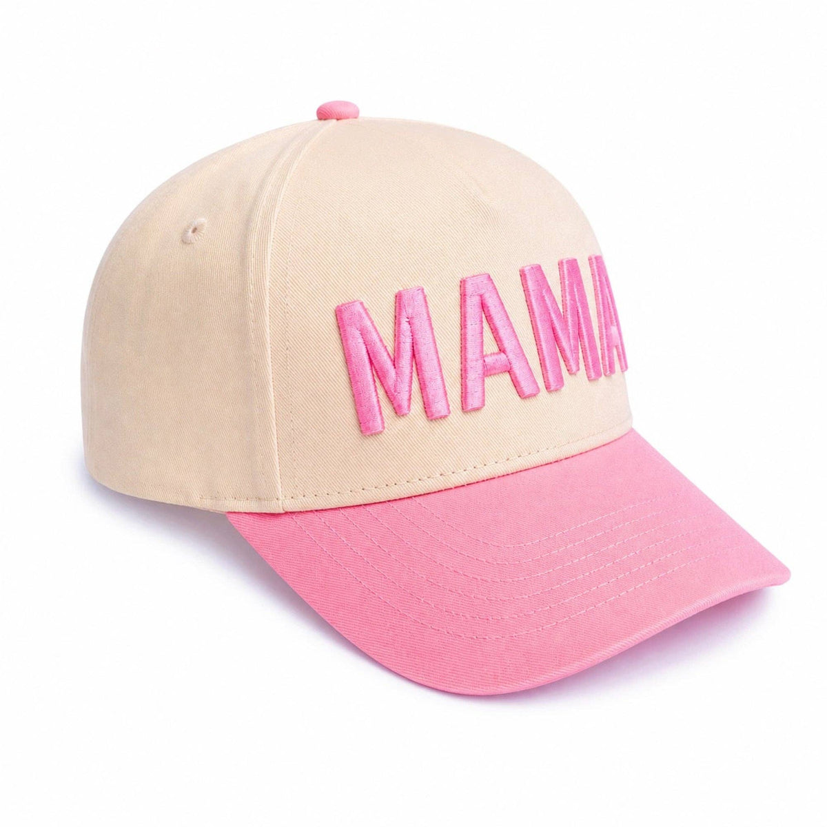 Embroidered MAMA Two-Tone Ball Cap – Everyday Favorite: Pink