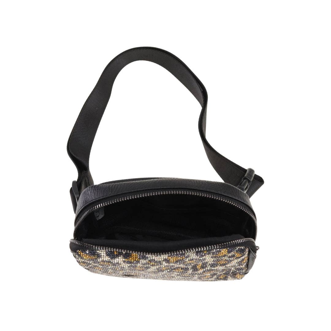 Animal Print Rhinestone Women&
