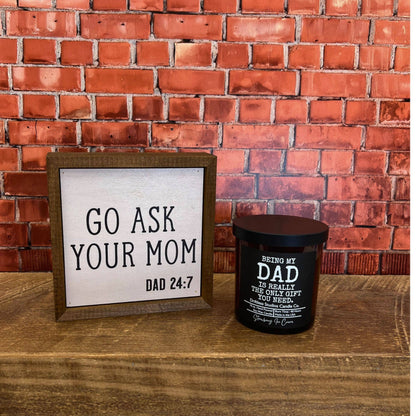 Being My Dad Funny Fathers Day Candle - Gift Candles: Lavender &amp; Sage