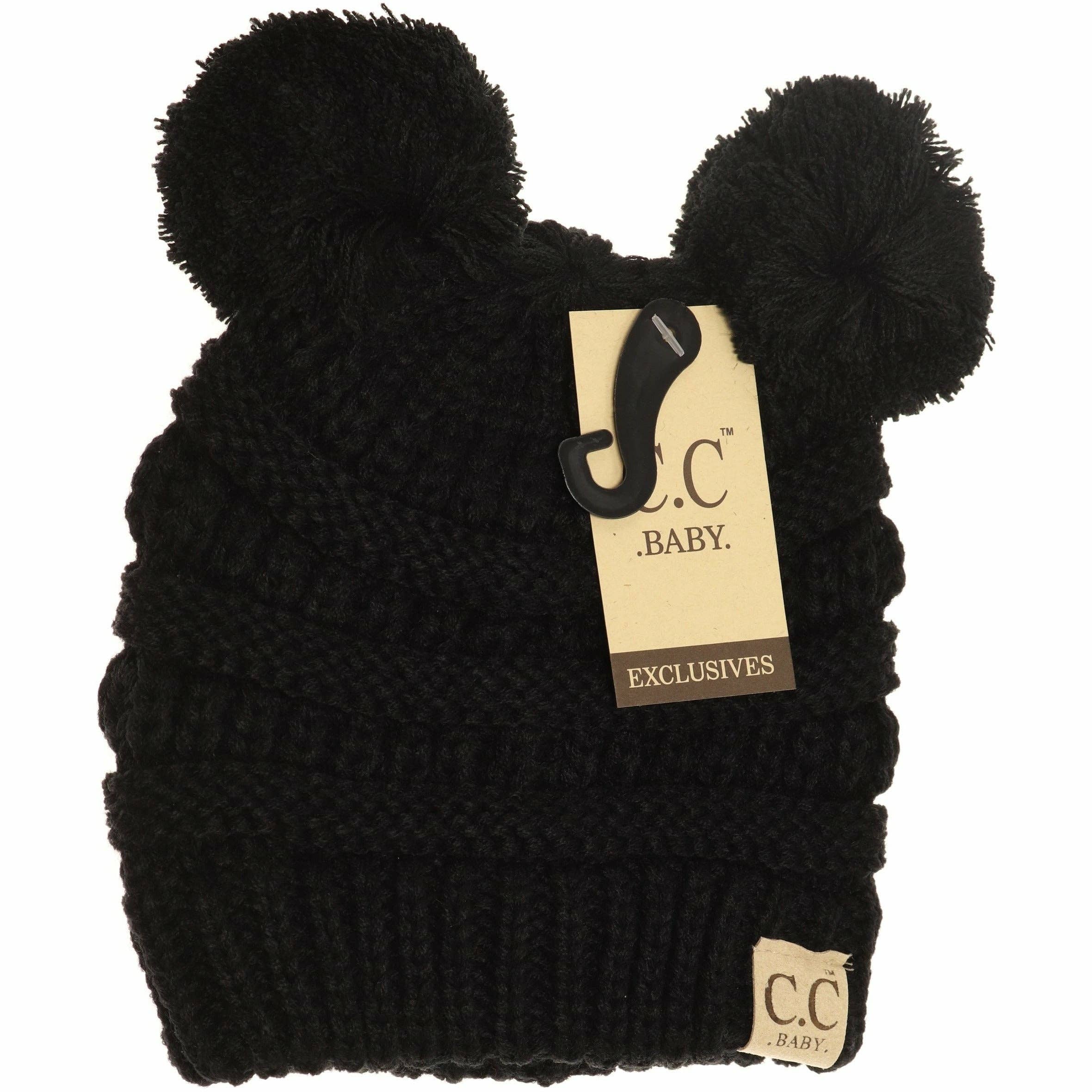 BABY Solid Double Pom CC Beanie BABY23POMPOM: Pale Blue