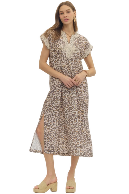 Entro Leopard Boutique Dress also available in Plus sizes