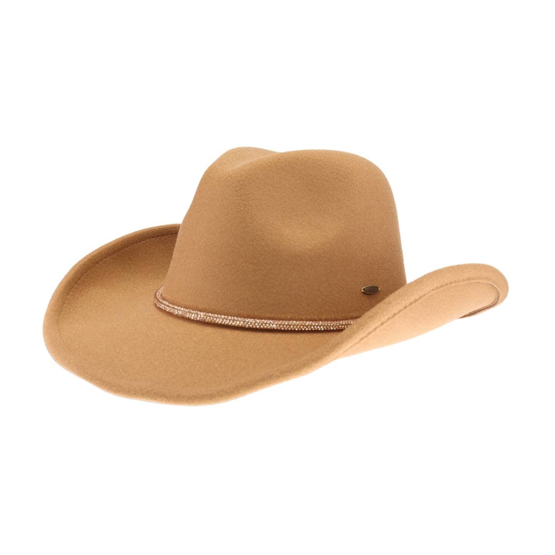 C.C Reno Vegan Fabric Cowboy Hat: Hot Pink