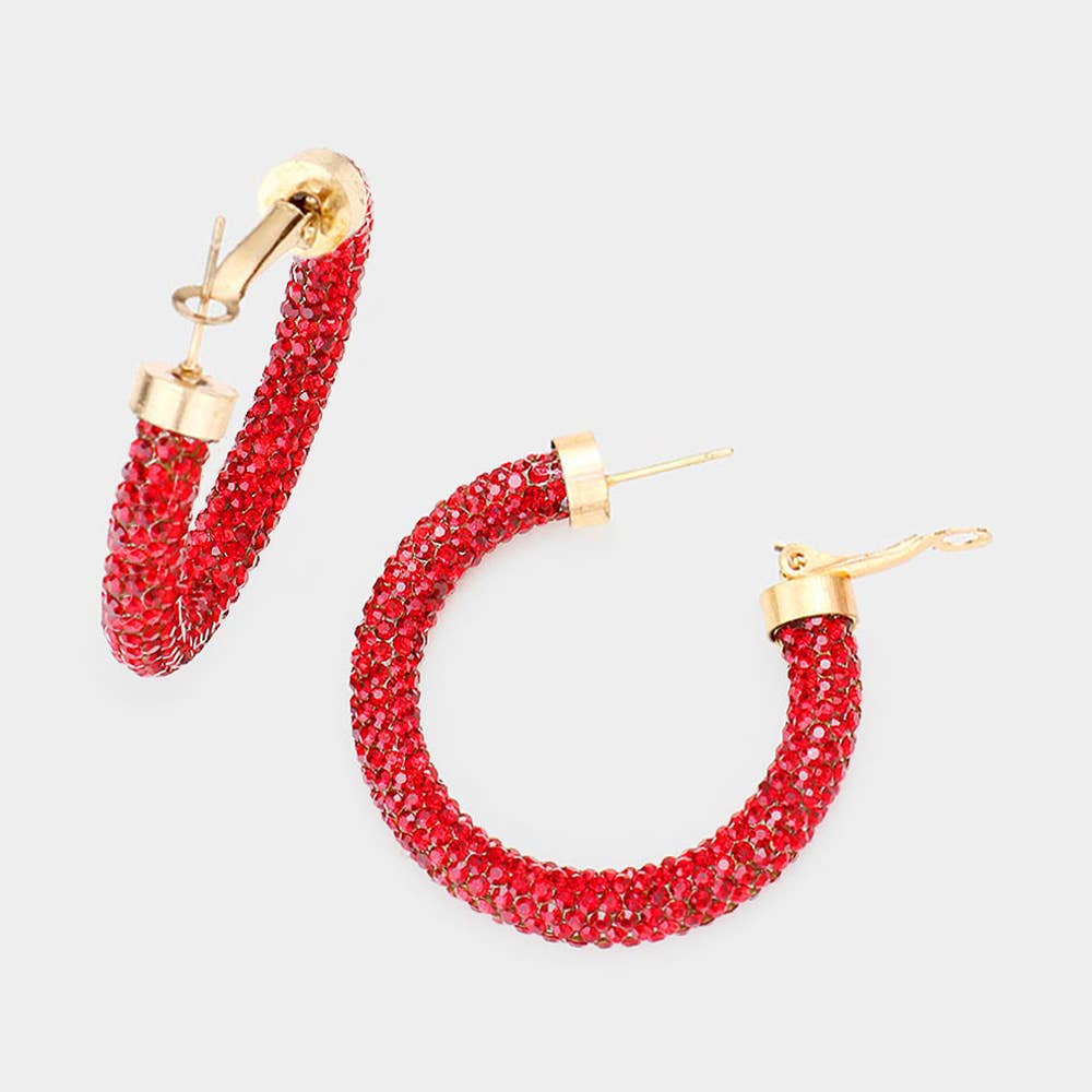 Rhinestone Pave Hoop Earrings
: Rdmt