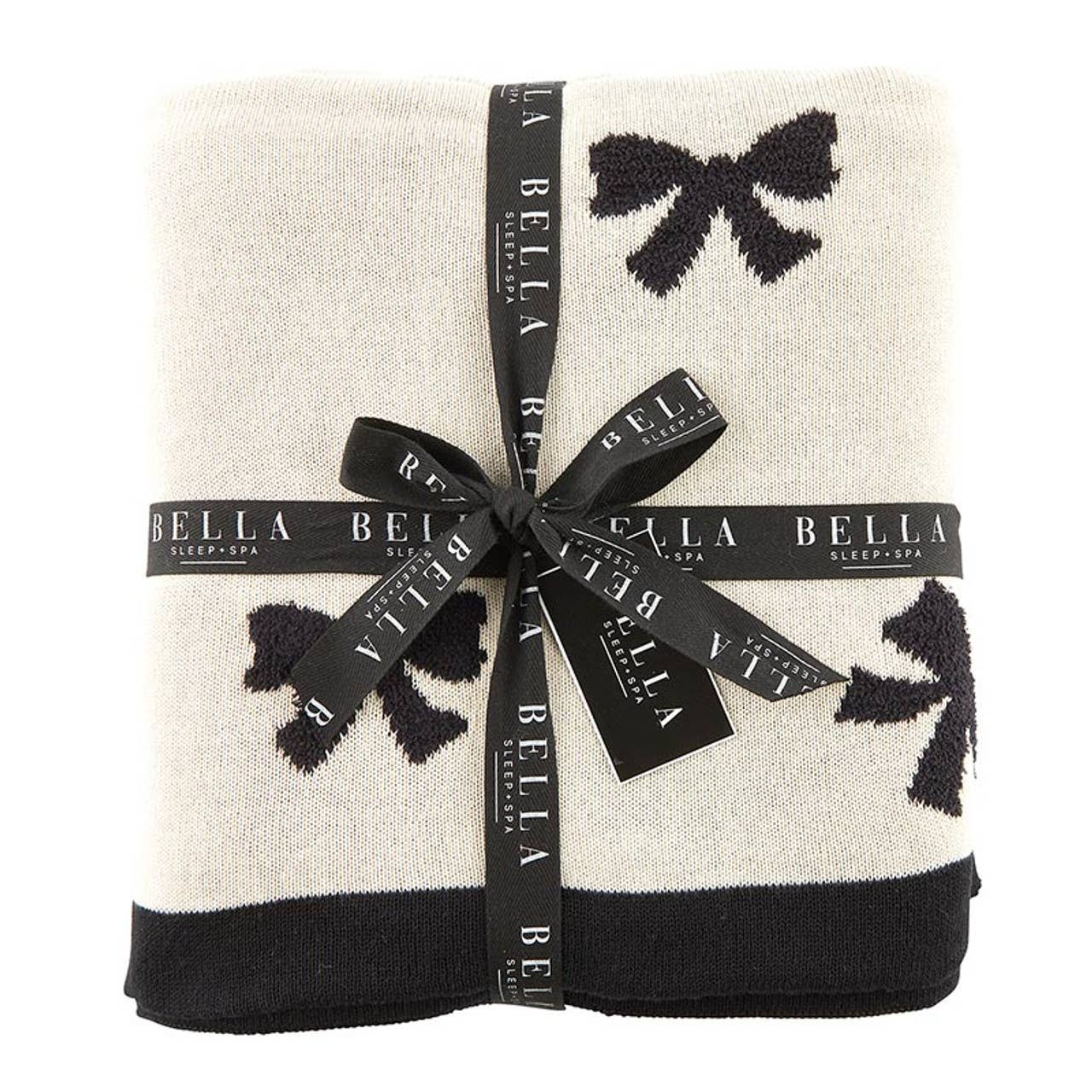 Cozy Throw - Bows: 54% Cotton 46% Polyester / 50" L x 60" W