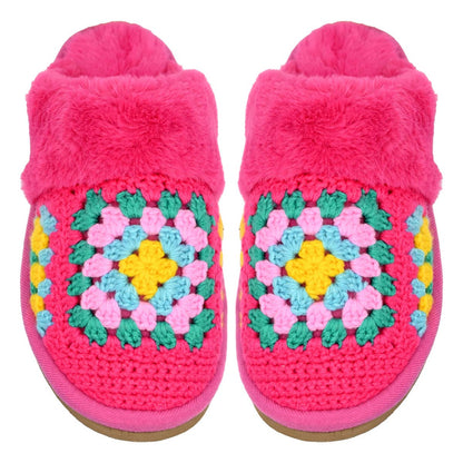 Handmade Crochet C.C Slippers SPE7393: Fushcia / SM-MD