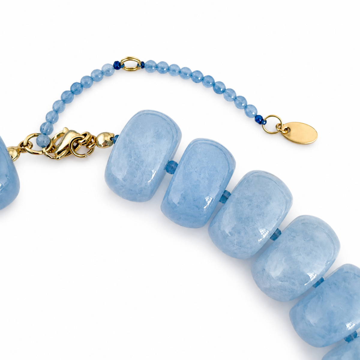 Chunky Resin &amp; Natural Stone Bead Necklace: Red Jasper Glow