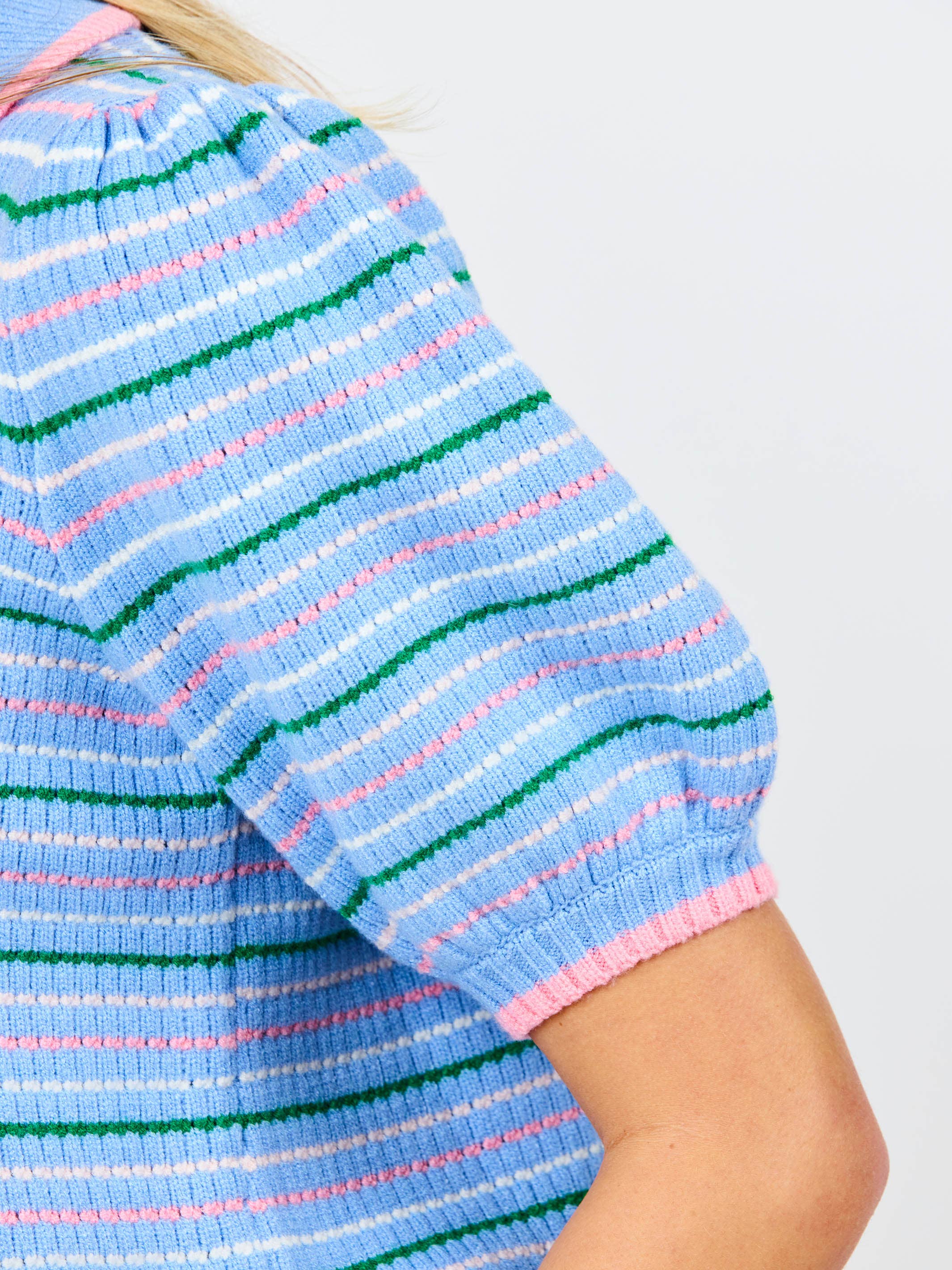 Mary Square Emma Sweater | Blue Multi: SIZE XS