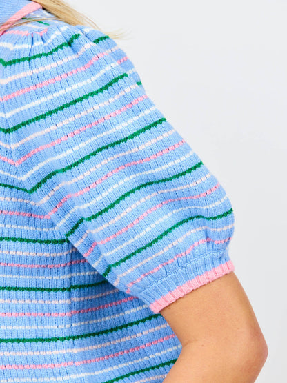 Mary Square Emma Sweater | Blue Multi: SIZE XS