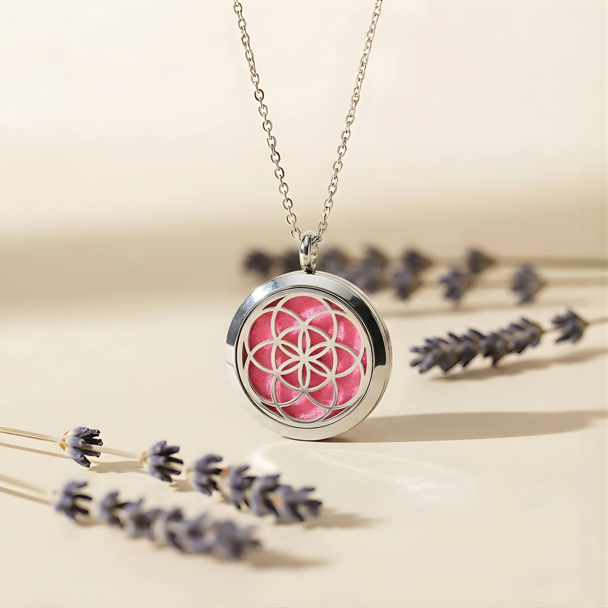 Flower of Life Essential Oil Diffuser Necklace