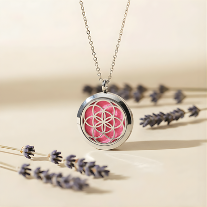 Flower of Life Essential Oil Diffuser Necklace