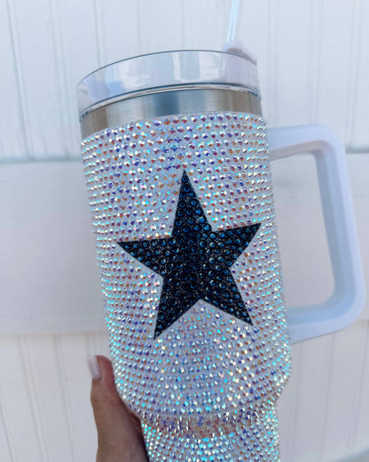 Crystal Navy Star Tumbler
