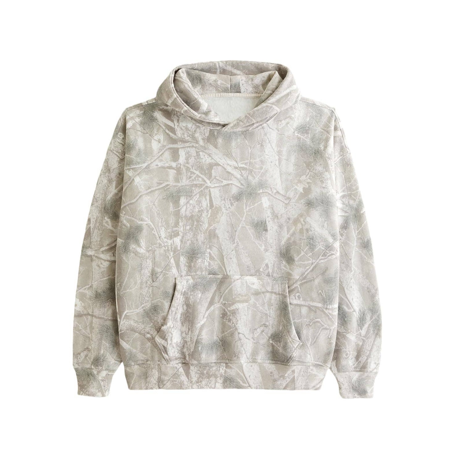 Maple Leaf Print Camouflage Essential Hoodie: NO10 / XL
