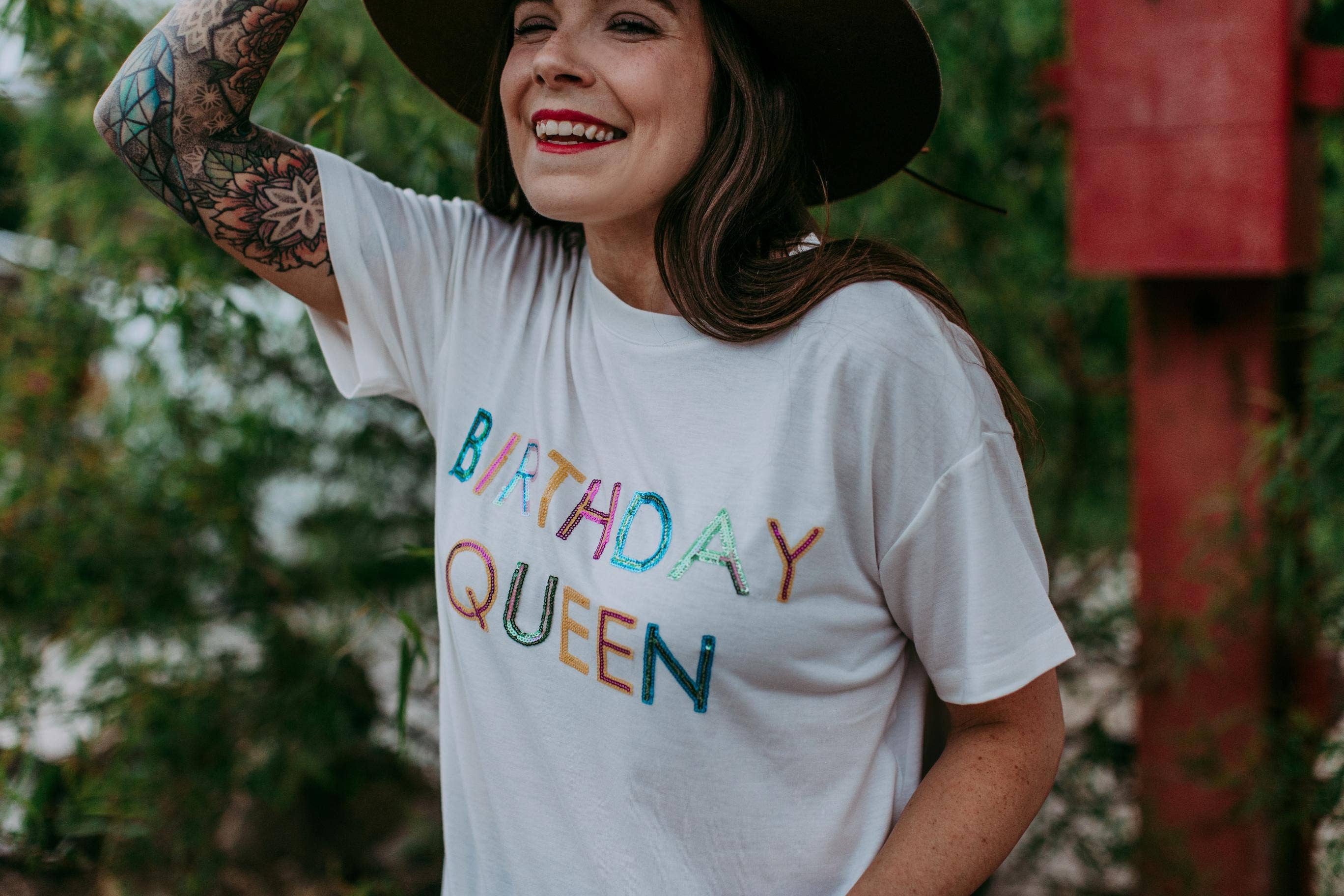 MK400 Birthday Queen Sequins Tee: S