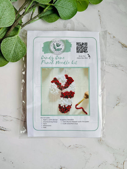 Beginner Punch Needle Kit Candy Cane