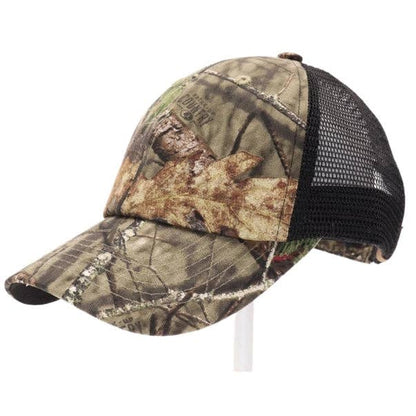 C.C MOSSY OAK Mini Break-Up Camouflage Mesh Back Ball Cap BA936: Mossy Oak Mini Break Up