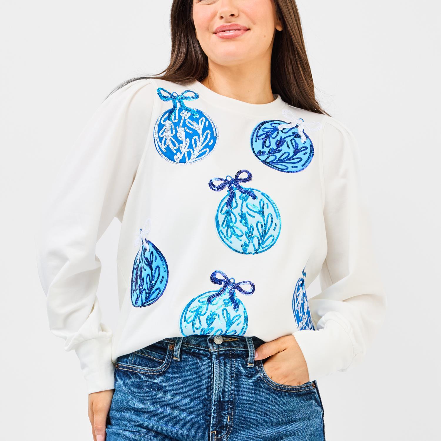 Mary Square Sequin Sweatshirt