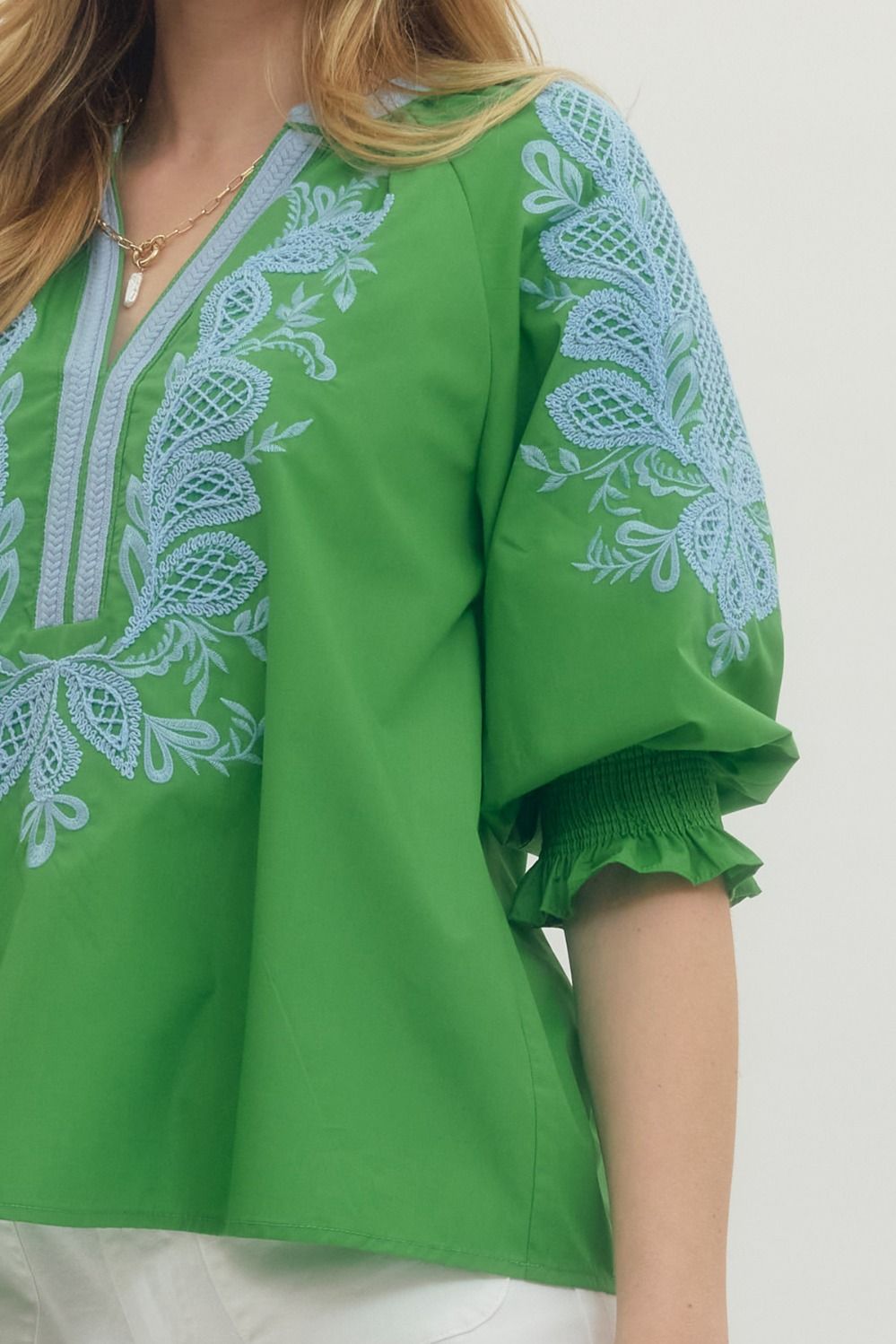 Nadia Embroidered Top