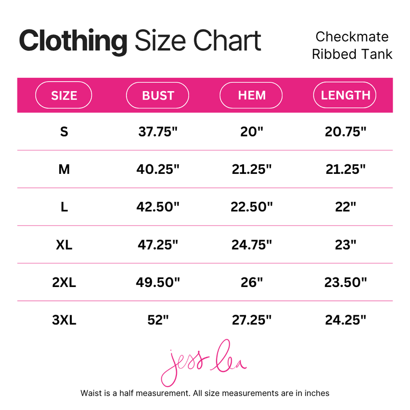 PREORDER- Checkmate Ribbed Tank by Jess Lea - Black